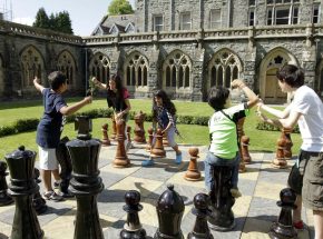 Giant chess in the Cloister Gardens