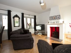 Bright and spacious with log burner