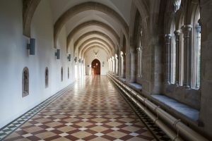 The Cloister Corridor leading to the Club Lounge