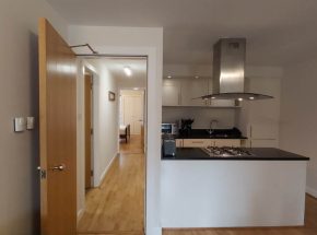 Kitchen and hallway to bedrooms