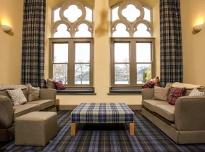 Scottish theme furnishings throughout this Highland holiday home