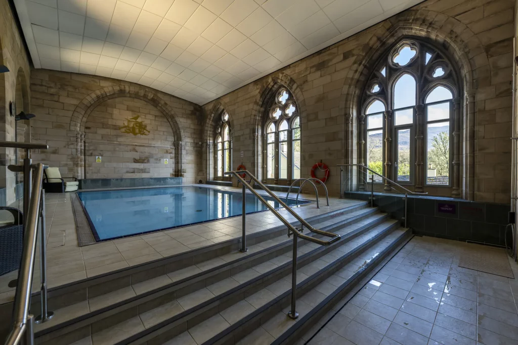 Shared, heated swimming pool in Highland Club Scotland